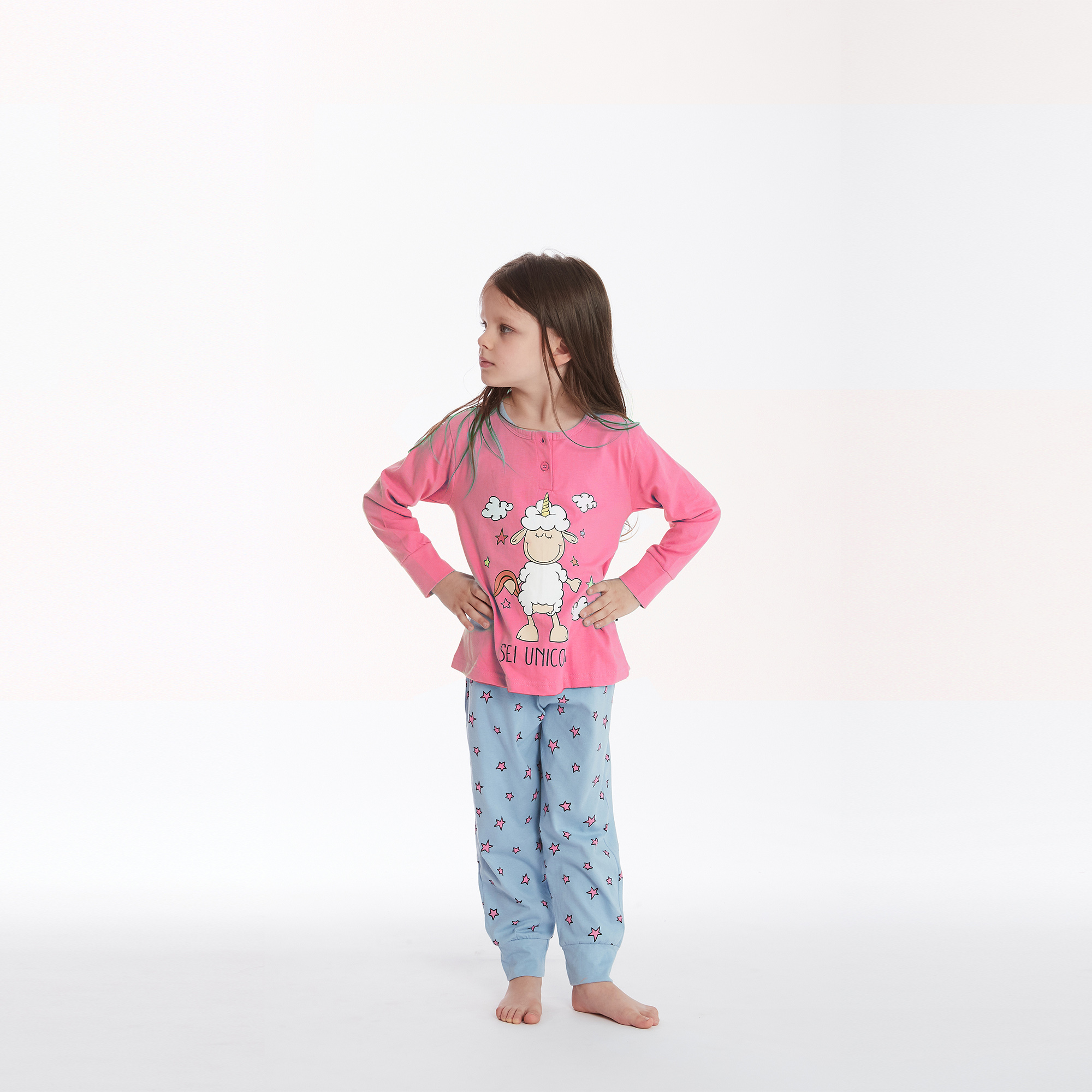 Pyjama mit Rundhalsausschnitt Baby girl fuchsia fuxia Happy People