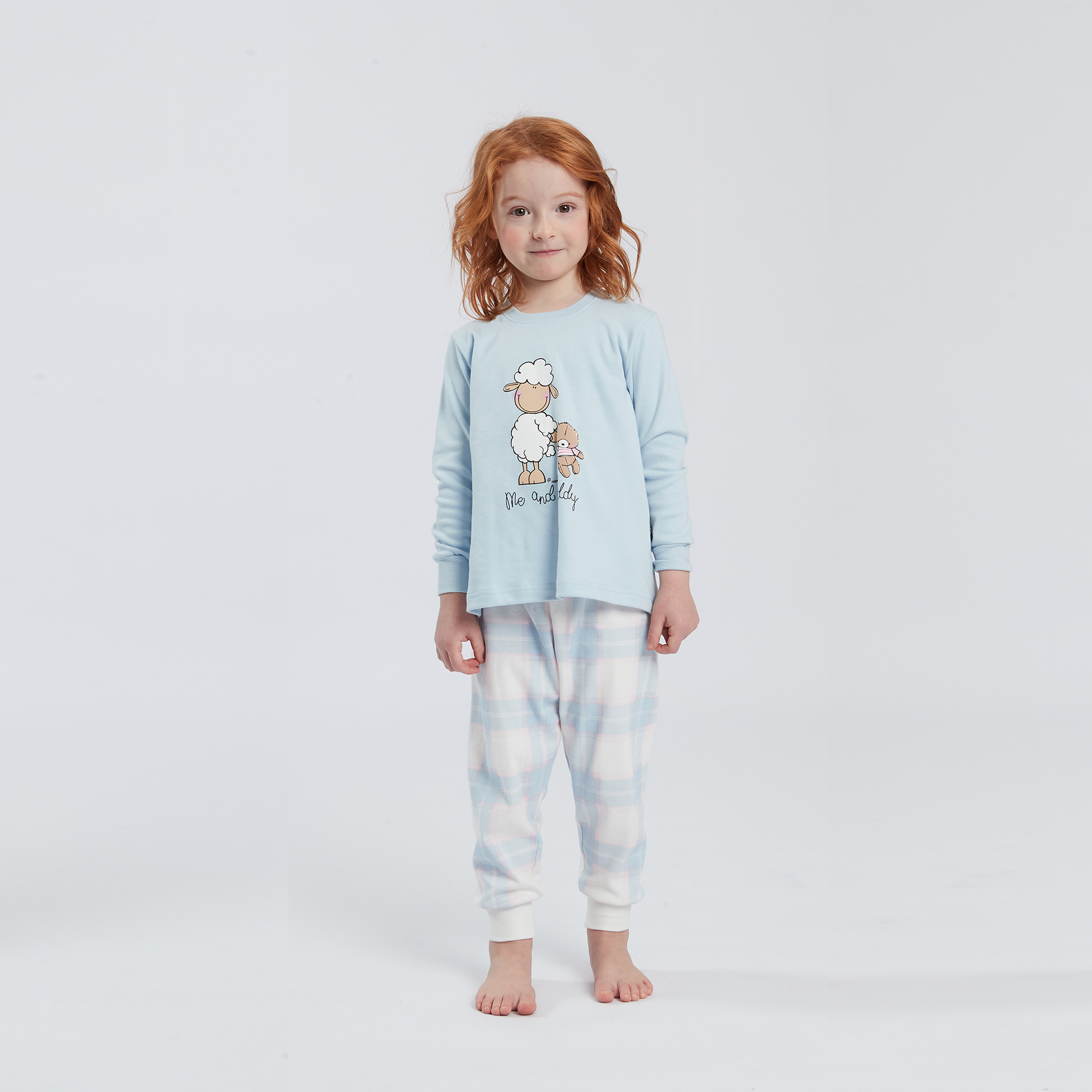 Pajamas Crew-neck Girl Me &amp; Teddy multicolor Happy People