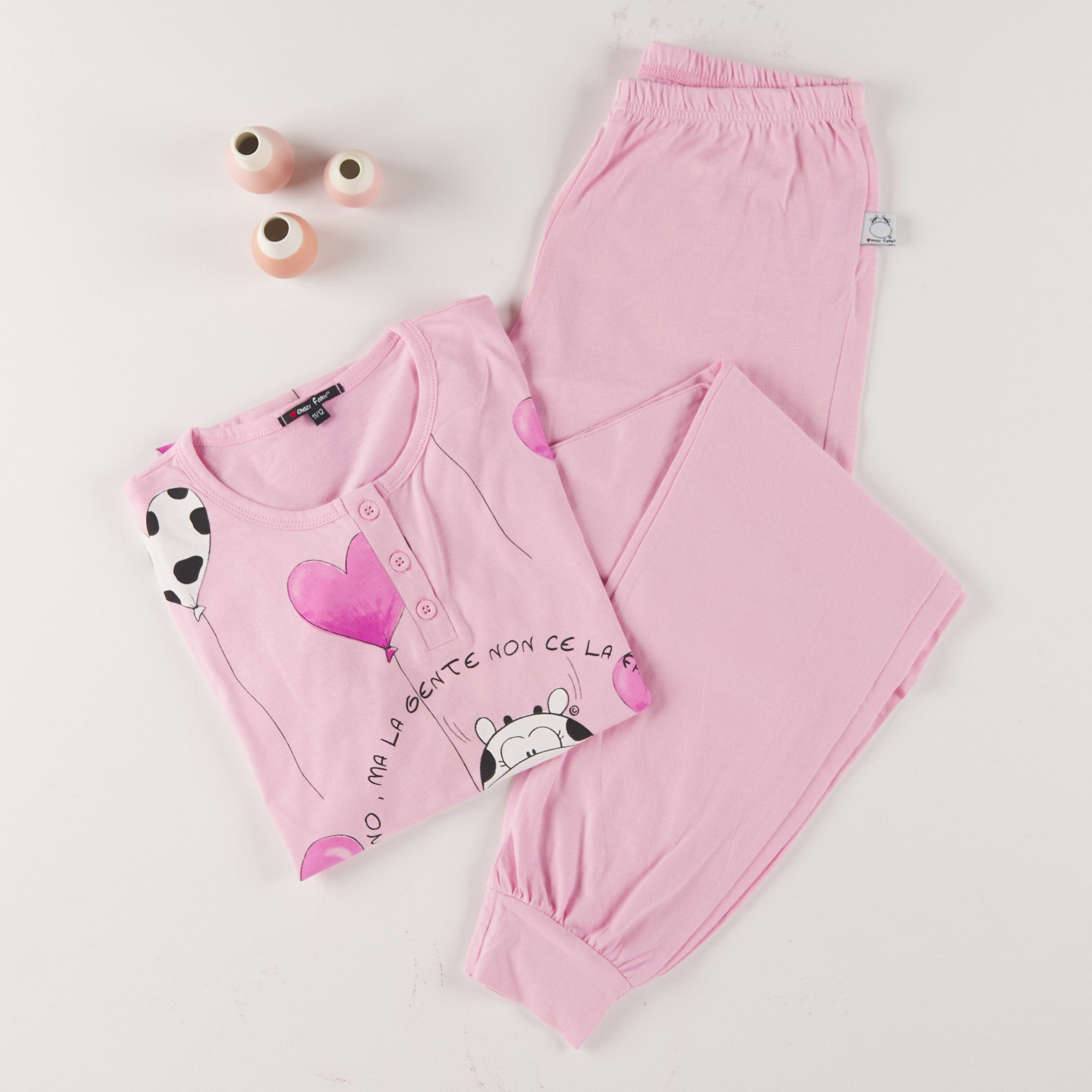 Balloon girl serafino pajamas rosa Crazy Farm