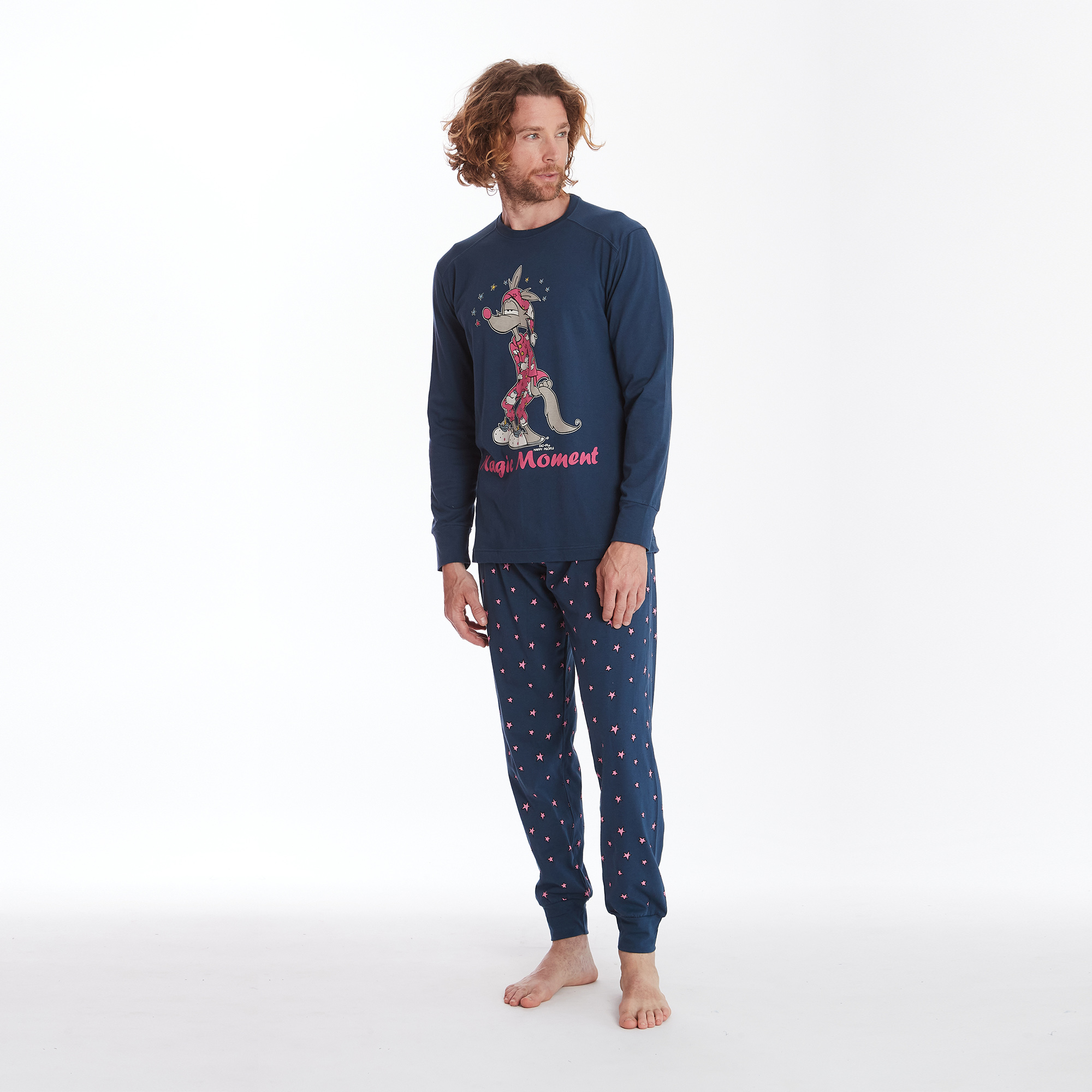 Мужская пижама Hug Me - Unicorn Man Pyjamas navy Happy People