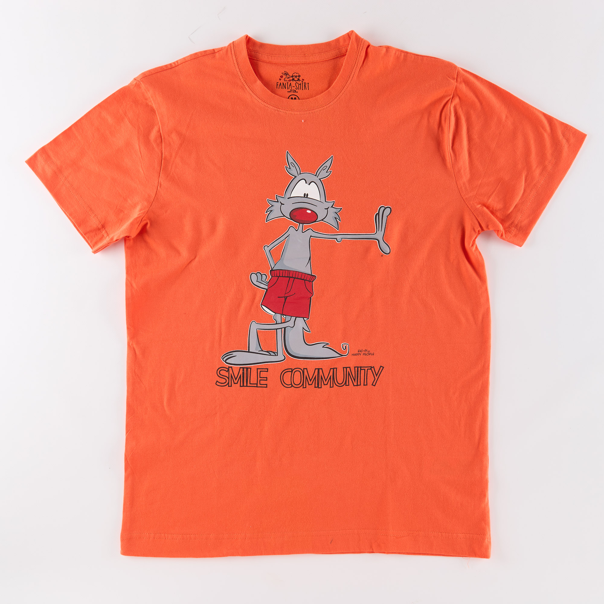 T-Shirt mm Mann orange arancio Happy People